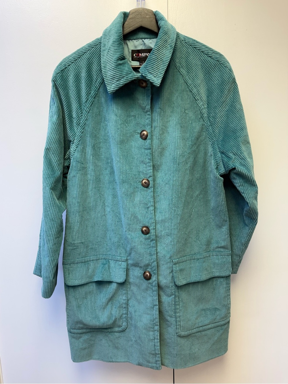 Rare find! Vintage Ellen Tracy Teal Corduroy Utility Jacket Size Medium NWT